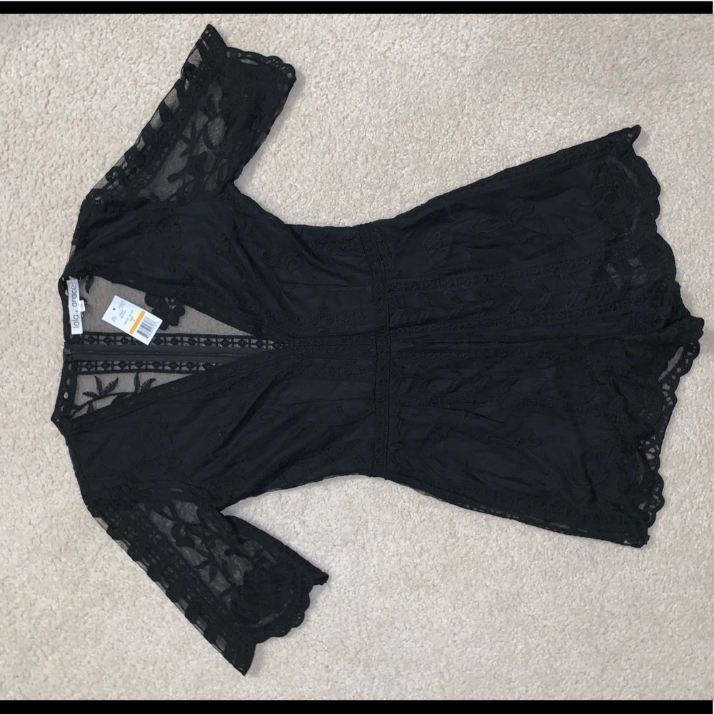 black lace romper